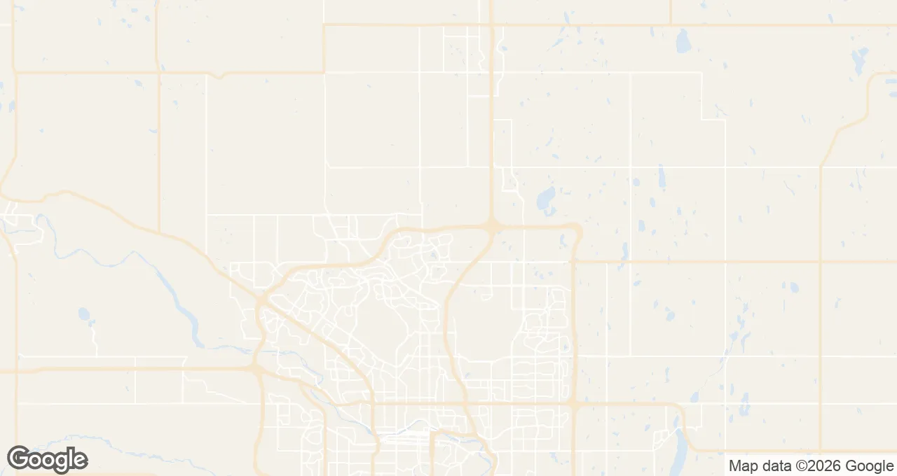 Map of the Airdrie service area we serve