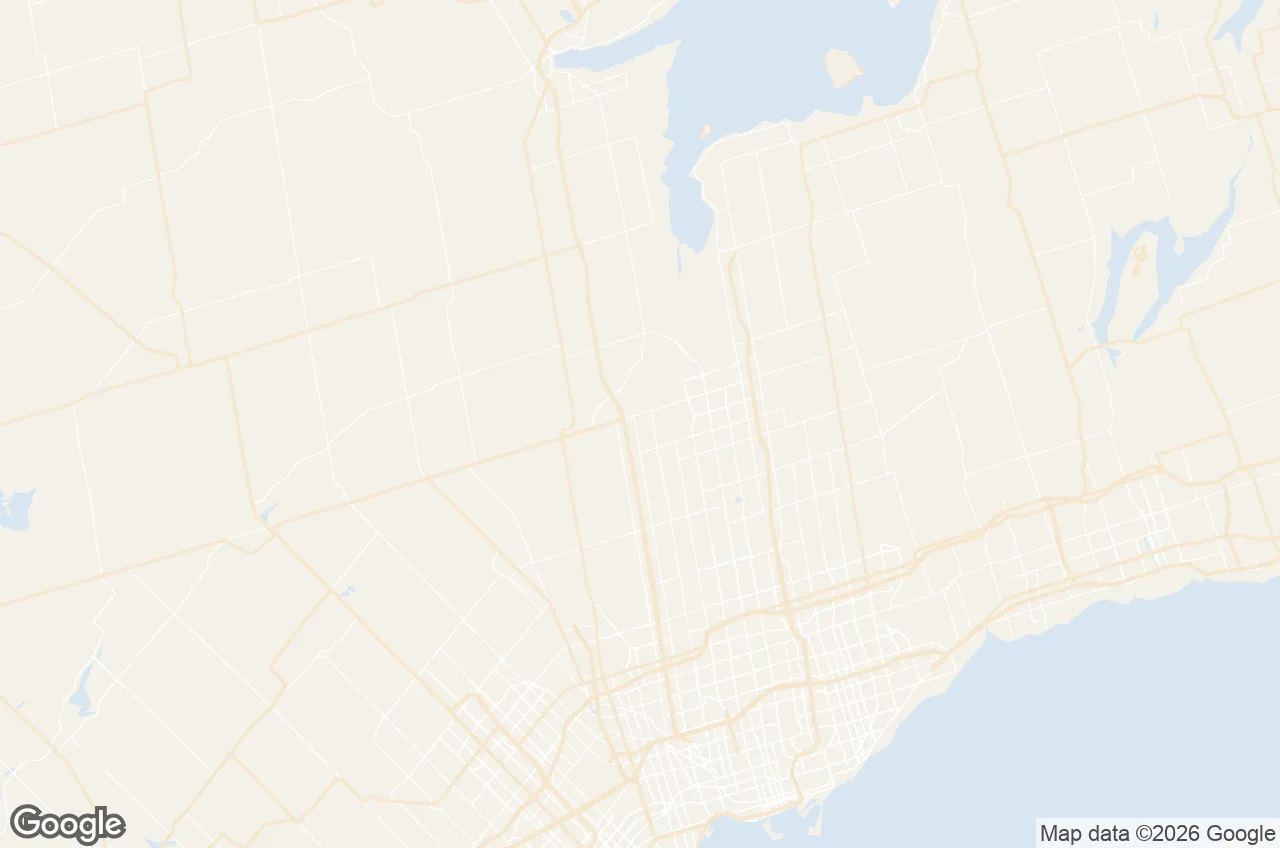 Map of the Bradford West Gwillimbury service area we serve