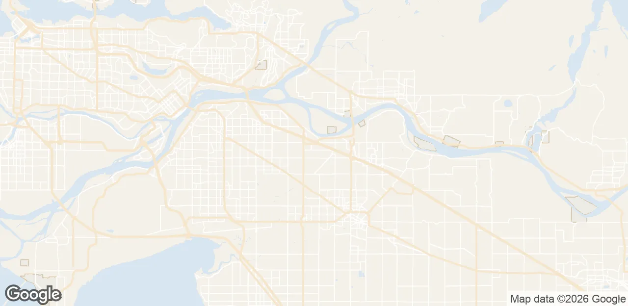 Map of the Burnaby service area we serve