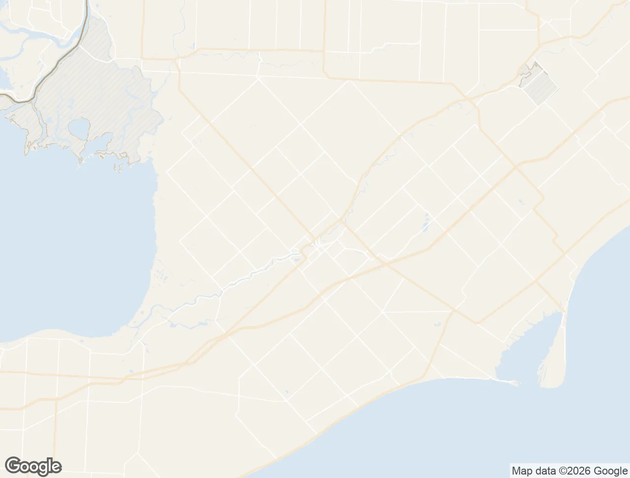 Map of the Chatham-Kent service area we serve