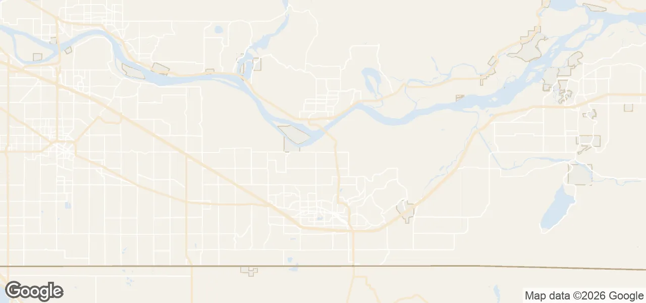 Map of the Chilliwack service area we serve