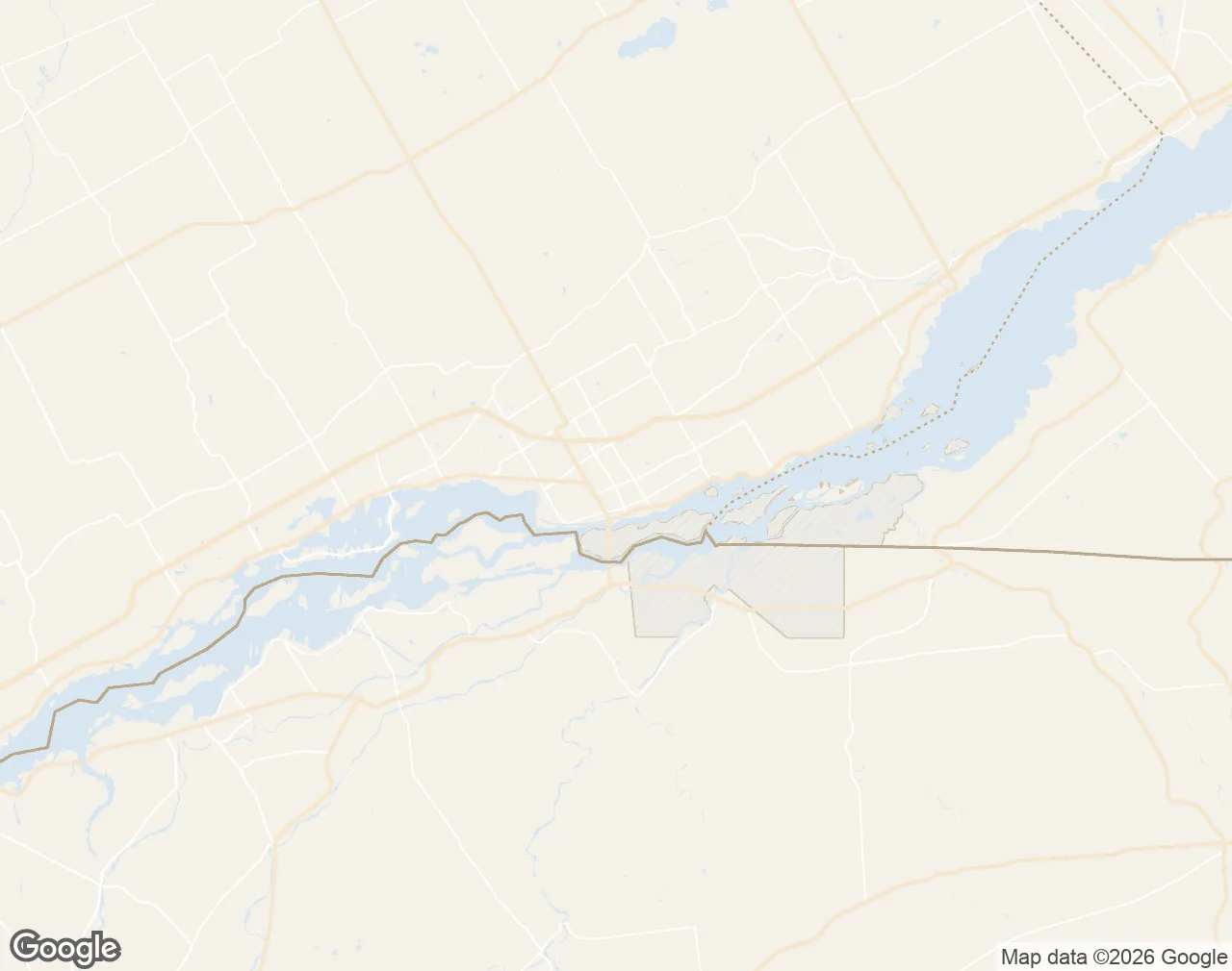 Map of the Cornwall service area we serve