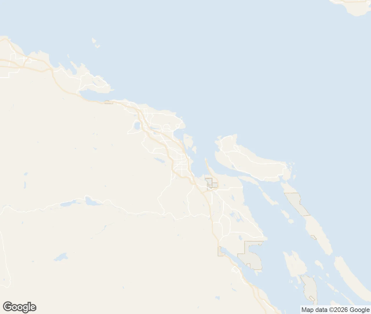 Map of the Nanaimo service area we serve