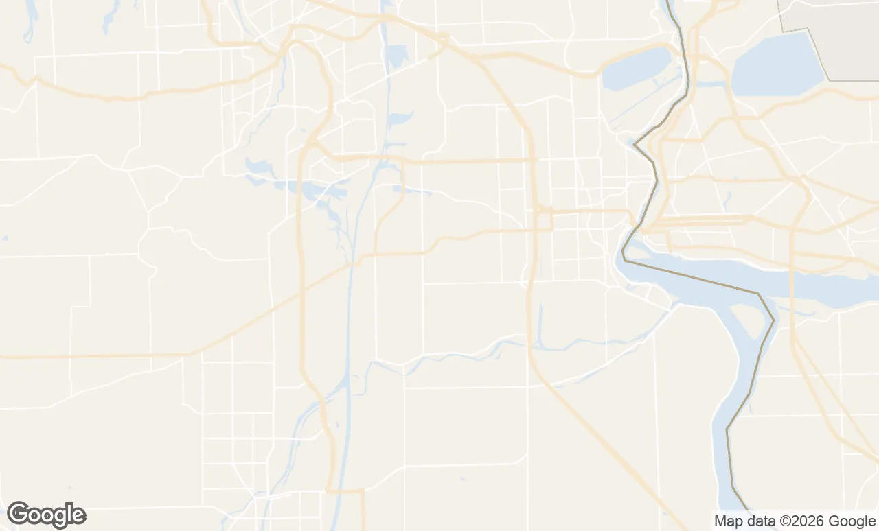 Map of the Niagara Falls service area we serve