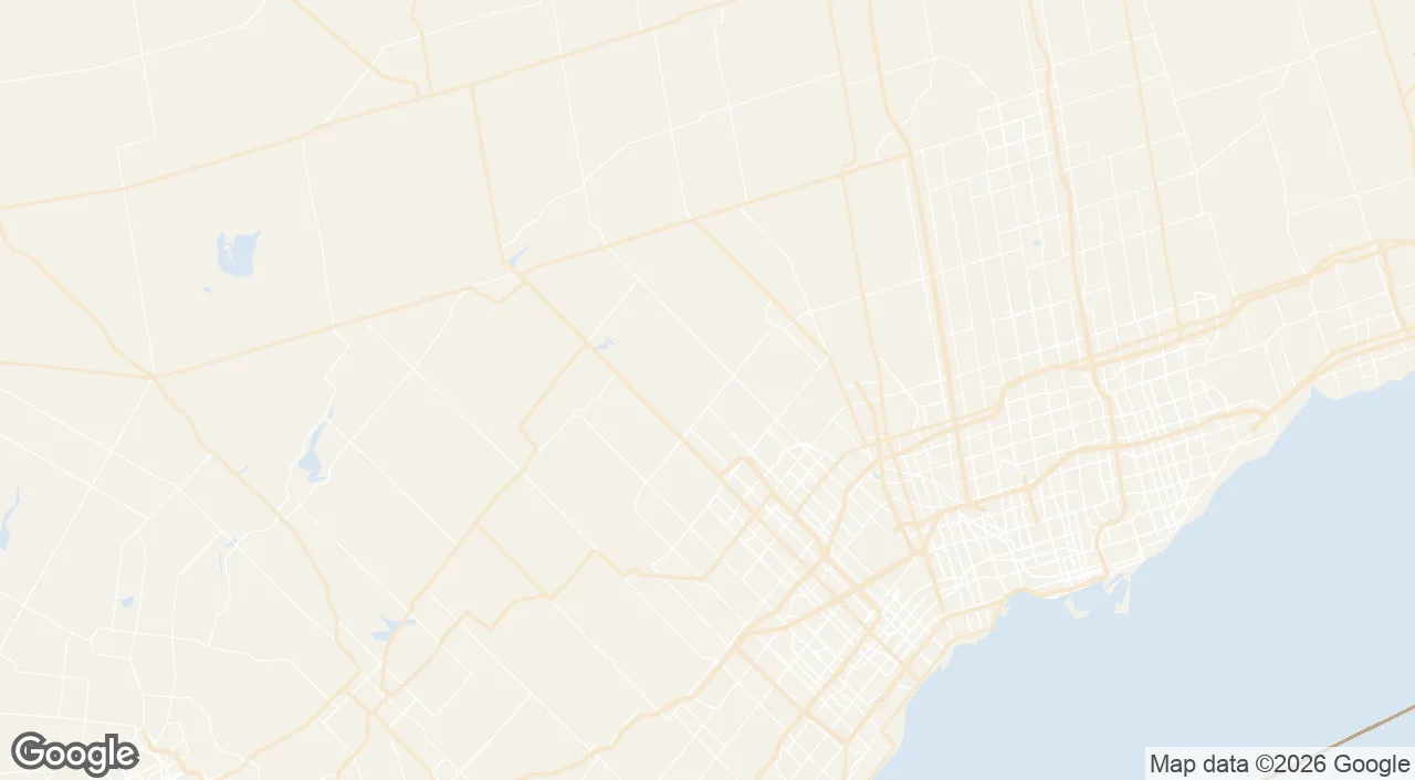 Map of the Orangeville service area we serve