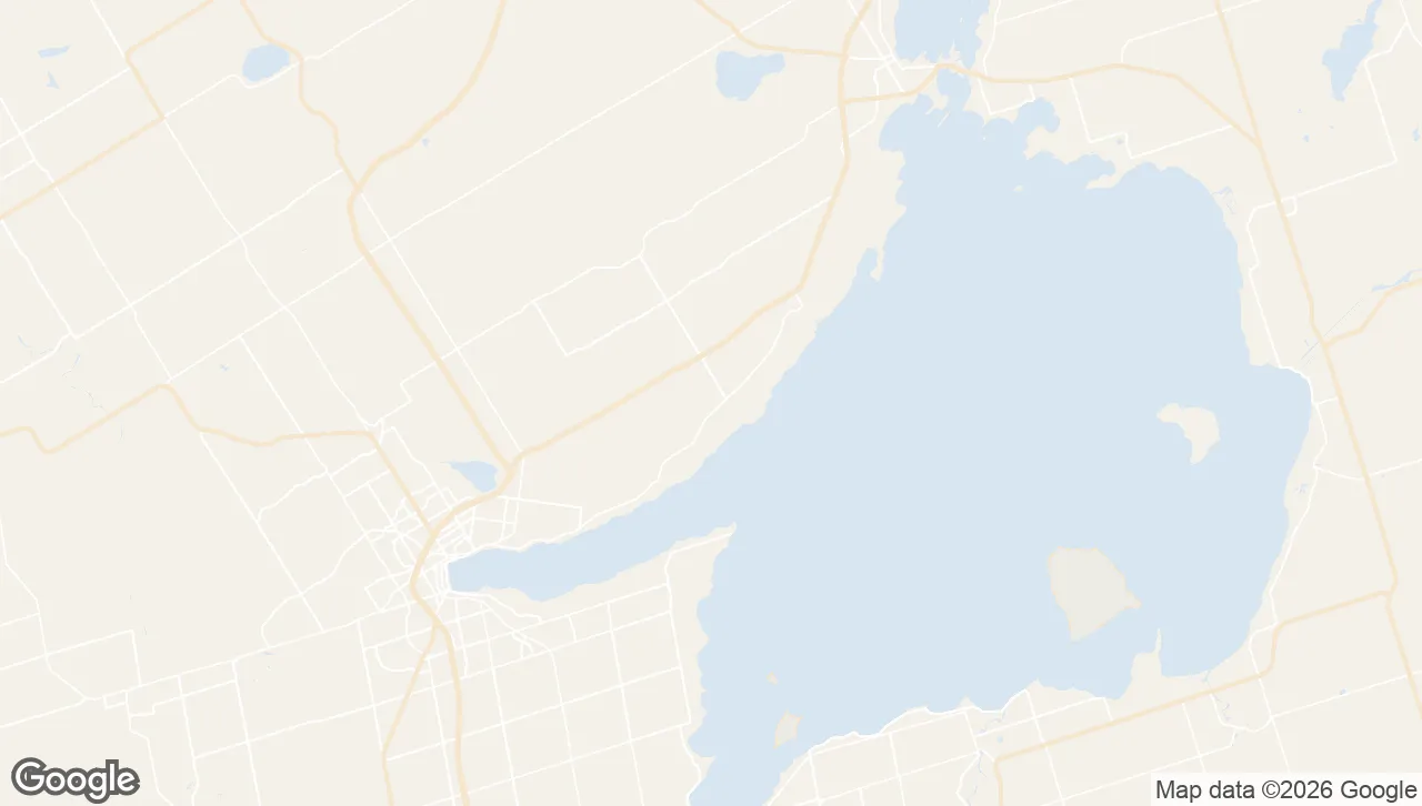 Map of the Orillia service area we serve