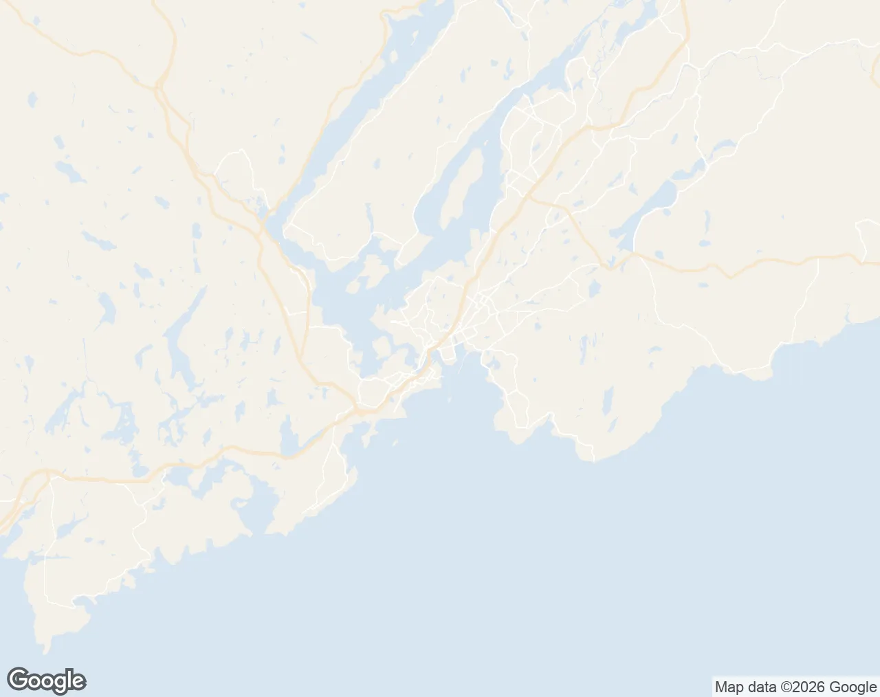 Map of the Saint John service area we serve