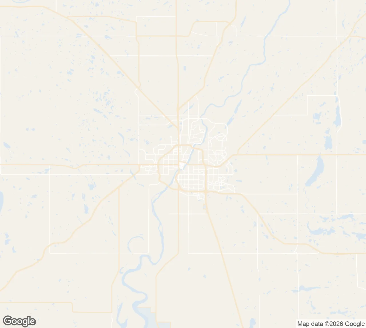 Map of the Saskatoon service area we serve