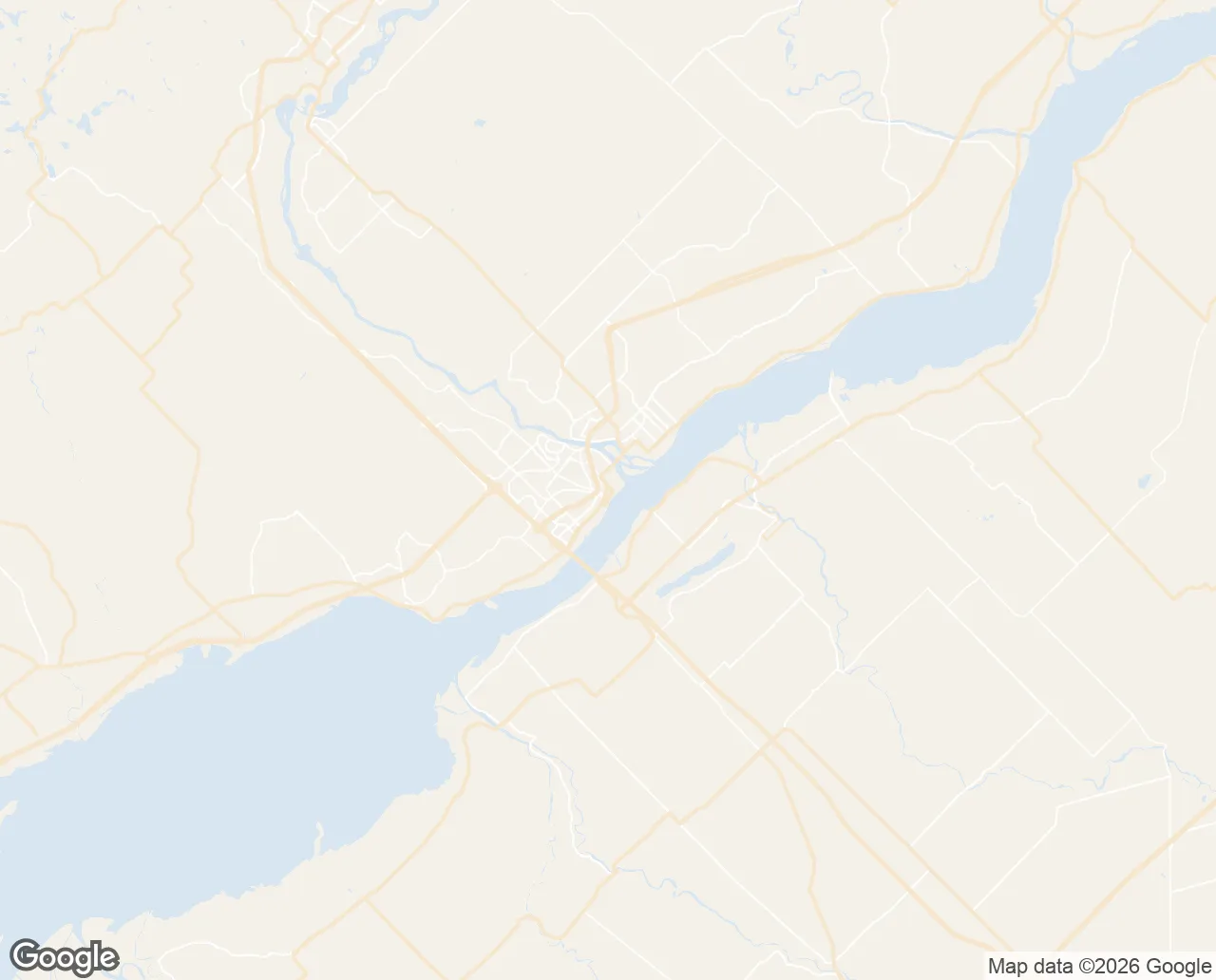 Map of the Trois-Rivières service area we serve