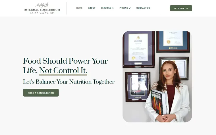 Internal Equilibrium website designed by WEBLAB4U